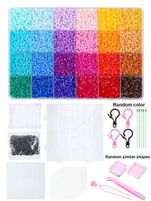 Colorful Perler Beads Set, Jewelry Making Materials, Handmade Bead Puzzle, DIY Perler Beads Kit With Tools, Keychain Handmade Materials - Perler Beads - View 14