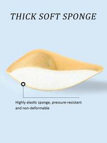 1pair Women Invisible Double-Sided Silicone Adhesive Bra Pads, Reusable Push-Up Lift Inserts, Waterproof Thickened Padding For Bikini, Swimsuit& Strapless Bras - Multicolor - View 5