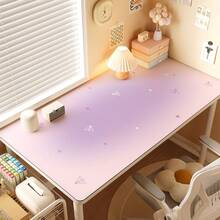 Pink Blue Purple Gradient Star Bow Music Notes PU Leather Desk Pad Protector Y2K INS Korean Mouse Pad Office Desk Mat Waterproof Non-Slip Desk Blotter Pad - View 38