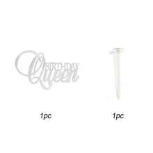 1pc/3pcs/5pcs Happy Birthday Queen Cake Topper, Acrylic Queen Party Cake Side Decor - Multicolor - View 17