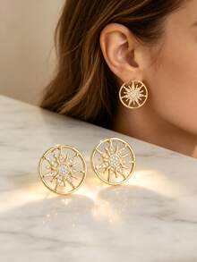 European, American, Japanese, Korean, Middle Eastern Fashion Classic Cute Girl Earrings, Back To School Season, Valentine's Day, Ramadan Special Promo - YE0375 - View 3