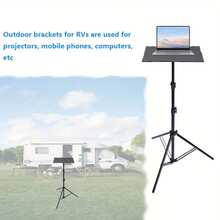 Projector Stand With Telescopic Tray, Can Hold Projector, Computer, Books, Etc., Universal Projector Stand, Portable Floor Tripod, Height Adjustable, Suitable For Office, Stage, Studio, Outdoor - View 3