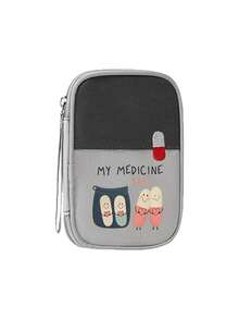 Portable Medical Bag With "My Medicine Bag" And Pill Pattern, Compact First Aid Kit, Portable Storage Pouch For Camping - Multicolor - View 22