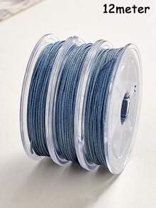 12m/Rollo Cuerda Trenzada de Colores para Joyería, Hilo para Cuentas, Material de Manualidades DIY para Pulseras, Hilo de Seda - Hilo para cuentas de joyería - Ver 6