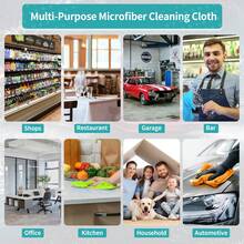 10/20pcs Microfiber Cleaning Cloth, Size:9.84" X 9.84", Ultra-Soft, High-Density Non-Abrasive Cleaning Towels For Cars, Glass, Kitchen, Reusable Rags,Random Color - Multicolor - View 11