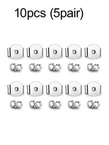 1/2/6/10pcs 925 Sterling Silver Hypoallergenic Earring Backs, Prevent Ear Stud Blockage, Suitable For Daily Wear - Earring Backs - View 17