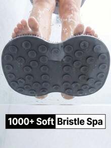 1pc Multifunctional Silicone Shower Massage Mat With Non-Slip Suction Cups, Wall-Mounted Foot Exfoliating Brush And Back Scrubber, Full Body And Foot Cleaning Bathroom Shower Accessory, Suitable For Bathroom Shower Foot Massage Daily Use - Multicolor - View 10