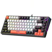 RAIKU Blue Switch Mechanical Keyboard, Gaming Dedicated Hot-Swappable Switches, High Performance Detachable Cable Mechanical Keyboard, RGB 80% Illuminated Keyboard - View 10