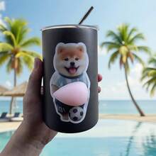 3D Sticker 1pc/2pcs/5pcs Shiba Inu Puppy Stickers, Cute Funny 3D DIY Stickers For Scrapbooking, Door Handle Bumper, Laptop Decoration - Baby Blue - View 6
