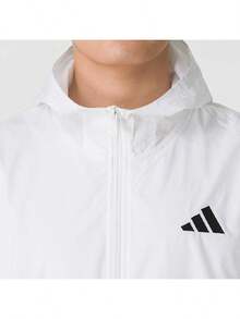 Adidas Men's Sports Jacket M 3S WB 2026 Summer New Minimalist Lightweight Sports JE6326 - White/Black - View 5