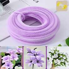 彩色管狀毛絨線 13米/捲，附150個黃色花蕊，DIY創意手工藝材料，適用節慶裝飾與藝術手工項目 - 多色 - 查看 5
