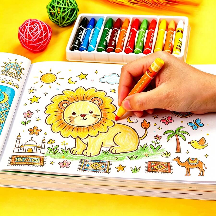 48-Page Children's Coloring Book: Coloring And Tracing, Clear Lines And Vibrant Patterns, Fun Doodle Painting Educational Toy, Perfect Birthday/Holiday Gift For Beginning Artists - 1 Random Book - 查看 1