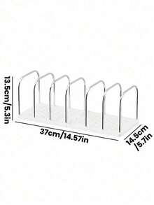 1pc Anti-Tip Desktop Bookshelf, Minimalist White Metal Bookshelf, Space-Saving Bookshelf Storage, Suitable For Student Dorms, Office Desktop File Storage - Style a - View 10