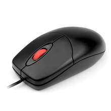 RAIKU Silent Wired Mouse For Business Office, 1.8m Cable, Leather Ring Scroll Wheel, Retro Black Wired Mouse - View 1
