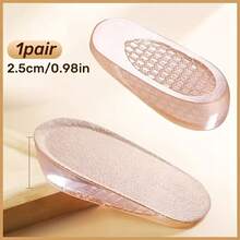 1 Pair Self-Adhesive Invisible Height Increasing Insoles, Non-Slip Breathable Honeycomb Cushion, Shock Absorbing Pads, Unisex, Suitable For Sneakers, Boots, Daily Commute - Beige - View 8