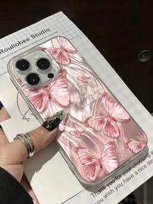 Funda de teléfono con pintura de mariposa y plumas plateadas resistente a caídas compatible con Ip 17 Ip 17 Pro Ip 17 Promax Iphone16/Iphone15 XR /7/8 Iphone15Promax/12PROMAX/13PROMAX/14PROMAX 13 14 11 12p14 Mujeres P11 Carcasa blanda P12 Resistente a caídas XS.XR /78P.78GES2 13/ Serie 15 S24 A03s,A03core,A04,A12,A13,A14,A21s,A22,A23,A24,A32,A33a34,A5 A51A52,A53,A54,A71,A72,A73,S20fe,S21,S25 A35 A56 Funda protectora de teléfono - Multicolor - Ver 5