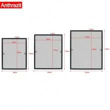 Aluminium Insektenschutzfenster Ohne Bohren Hochtransparent Fiberglas Fliegengitter UV-Beständig Anpassbar Fenster Mückenschutz für Haus Garten - Anthrazit - Übersicht 2