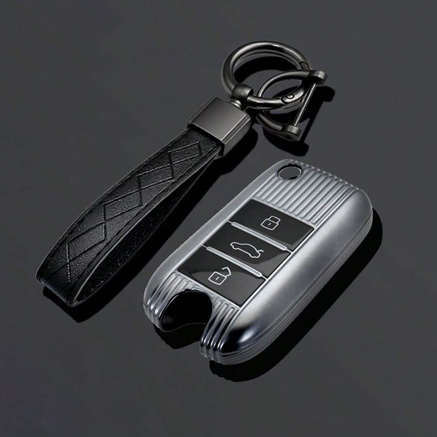 For Roewe RX5 MG3 MG5 MG6 MG7 MG ZS GT GS 350 360 750 TPU Leather Car Flip Key Case Cover Bag Shell Protector Accessories - A - View 1