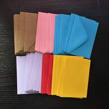 Sobres de papel autoadhesivos de unicolor aleatorio, sobres mini de invitación estilo europeo occidental - Multicolor - Ver 2