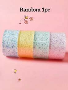 1/2/4/8pcs Glitter Transparent Nano Double-Sided Tape, Reusable, Strong Adhesive, Suitable For Home, Office And Classroom - Multicolor - View 12