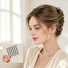 20/10/4pcs Invisible Black Hair Clips, Hair Fixing Tool For Back Of Head, No-Trace Hair Comb, Bangs Fixing Clip, Hair Accessory For Women - Multicolor - View 11