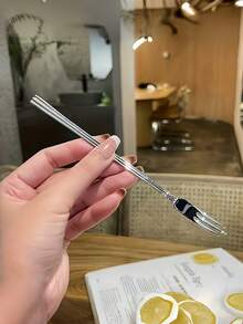 6件組不鏽鋼水果叉，西式設計，長6.8英吋，歐式創意沙拉叉，亦可作為水果叉、甜點叉與蛋糕叉使用 - 彩色 - 查看 9