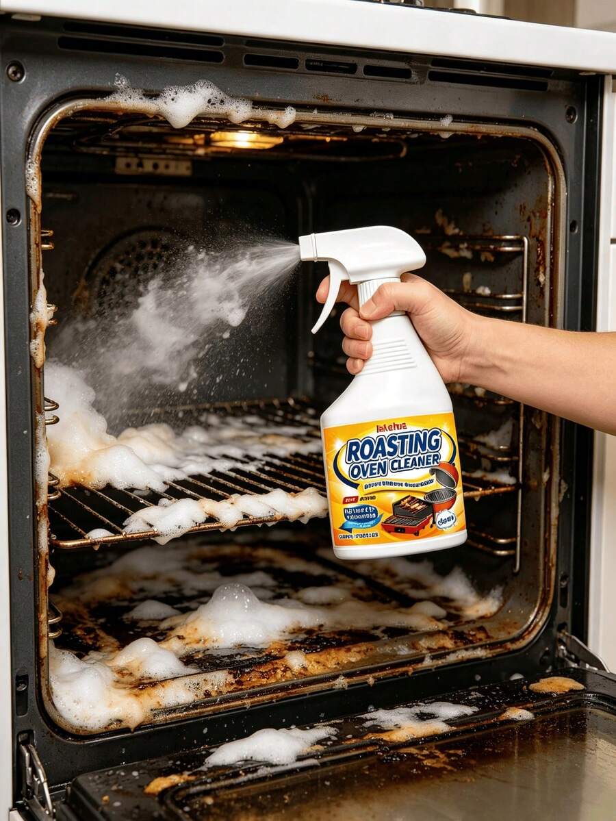 jakehoe Oven Cleaner, Multi-Purpose Grease Cleaning Agent, Household Kitchen Oven Stove Cookware Surface Oil Stain & Grime Cleaner, Restore Cooking Surface Cleanliness And Usability. New And Old Models Shipped Randomly - Multicolor - View 1