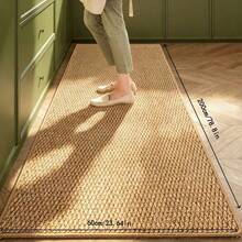 1pc Faux Sisal Rug, Thickened Rug, Highly Rated Rug, Pineapple Ring Rug, Thickened Dust-Proof Rug, Door Mat, Living Room Rug, Kitchen Mat, Bathroom Mat, Decorative Rug - Brown - View 6