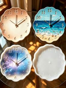 1pc High Transparency Silicone Mold For Clock Making/Resin Liquid & Plaster Dual-Use Silicone Handmade Mold/DIY Handmade Mold/Reusable Mold/Suitable For Craft Enthusiasts, Create Home Decor, Creative Gifts. Halloween Decoration, Soft, Resin Mold, Christmas Decoration - Multiple Colors - View 9