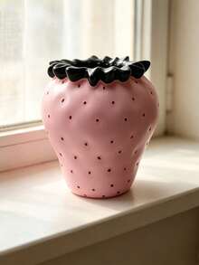 1Pc Creative Strawberry Resin Vase - Fruit Shape Flower Vase For Living Room & Desk, Cute Home Decor | Home Decor, Room Decor, Boho Decor, Desk Decor, Cute Collectible, Unique Gift - New Arrival - Strawberry Combo - View 12
