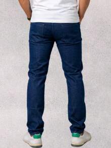Men's Jeans With 2% Elastane, Offering Comfort And Quality, In Dark Blue, Sizes 36 To 48. - 1- Pantalones azul oscuro - Ver 2