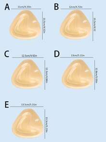 1pair Women Invisible Double-Sided Silicone Adhesive Bra Pads, Reusable Push-Up Lift Inserts, Waterproof Thickened Padding For Bikini, Swimsuit& Strapless Bras - Multicolor - View 4