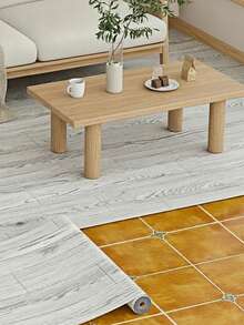 Madebyblanc Gray Thick Peel & Stick Floor Tile Sticker Roll – Waterproof Anti-Slip Vinyl Flooring For Home & RV - Thickened Light Gray - View 2
