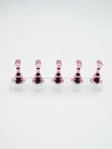 Soporte de práctica de arte de uñas de unicolor minimalista, herramienta casual de uso diario - Rosa - Ver 8