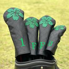Grid Cherry Blossoms Design Style Golf Club Covers For 1pc Driver, Fairway, Hybrids - Head Covers For Golf Clubs, Driver Headcover Funny - Suitable For Male And Female Outdoor Enthusiasts, It Is A Golf Club Protective Cover Worth Having. - Multicolor - View 1