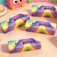 1pc Colorful Soft Creamy Stress Relief Toy (Available In Colorful, Marbled, Yellow), Slow Rebound Suitable For Children And Adults, Can Be Used For Work, Study, Entertainment And Party Games - Pink - View 3