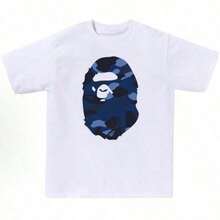 Men's Classic Ape Head Camo T-Shirt - Premium Cotton, Variety Of Colors-Unisex Women - Stil4 - Übersicht 1