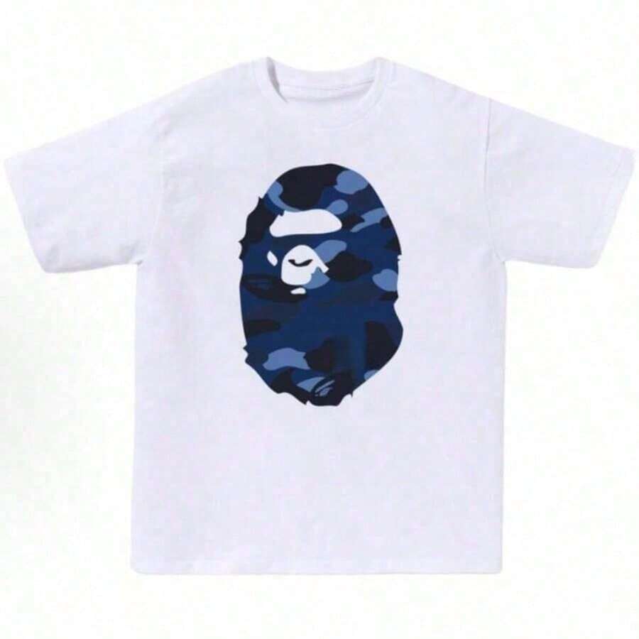 Men's Classic Ape Head Camo T-Shirt - Premium Cotton, Variety Of Colors-Unisex Women - Stil4 - Übersicht 1