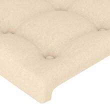 Headboard With Ears Cream 147x16x118/128 Cm Fabric - Cream - View 6