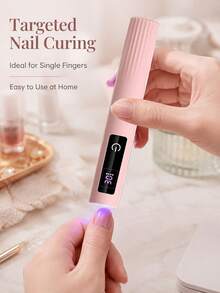 Handheld Mini Portable Rechargeable Nail Light With Display Screen, One-Line Light Therapy Lamp, Fast Drying, Non-Blackening, Rechargeable Mini Handheld Nail Light Therapy Machine, One-Line Light Fast Drying Set, Convenient Rechargeable Mini Handheld Nail Light - Multicolor - View 11