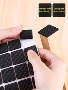 Round & Square Black EVA Anti-Slip Foot Pads - Premium Single-Sided Adhesive Bubble Pads, Suitable For Furniture, Hardware, Tables And Chairs - Durable Foam Tape, Anti-Slip Protection - Multicolor - View 2