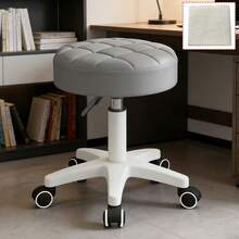 Adjustable Height Swivel Chair With Soft Sponge Seat And Stable Metal Base – Ideal For Home, Kitchen Island, Or Workspace Use. Features Smooth 360-Degree Rotation, Easy Height Adjustment Via Hydraulic Mechanism, And Ergonomic Design For Everyday Comf - Grey - View 12