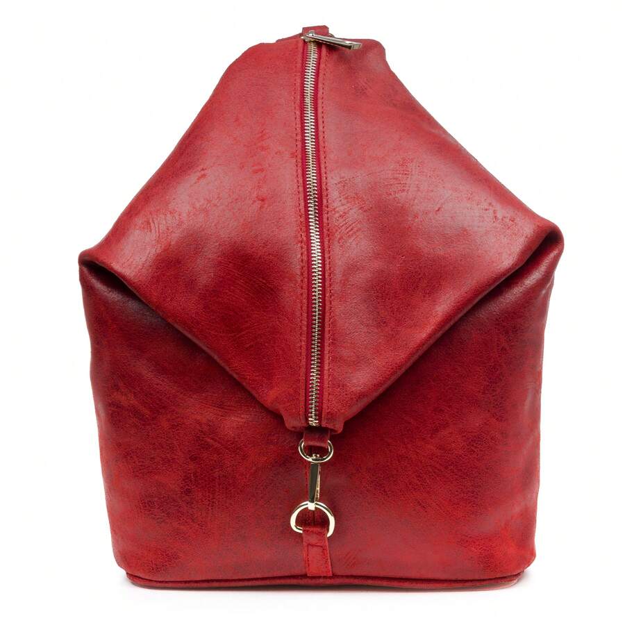 Dam Lorena Backpack Women. Genuine Leather Suede Stone Washed - B - 查看 1