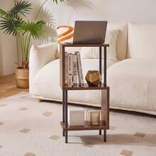 MTShining Narrow Sofa Side Table, Bedside Cabinet, Small Coffee Table And 3-Tier Storage Rack, Suitable For Living Room, Bedroom, Kitchen, Balcony And Study - Mocha Brown - View 8