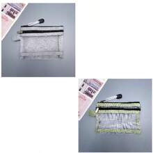 2/3 Packs Double-Layer Transparent Mesh Zipper Pouch, Coin And ID Storage Bag, Organizer For Keys, Earphones, Lipstick, Etc - Multicolor - View 10
