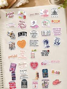 SCXXBSW 50 buah Stiker Grafiti Dekoratif PVC Romantis, Cocok untuk Buku Catatan, Perencana, Gitar, Sepeda Motor, dan Dekorasi Pesta. Sempurna untuk Personalisasi dan Ideal sebagai Hadiah Pesta. - A - View 7