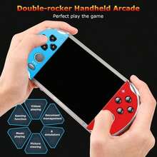 X7 4.3 Inch HD Screen Mini Portable Video Game Console Handheld Game Player Dual Joystick 8GB Memory Built-In 1000 Games MP5 Game Controller TV Output - View 6