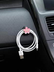 2 piezas de ganchos adhesivos mini para coche, ganchos de almacenamiento con forma de flor para el salpicadero y uso doméstico, adecuados para colgar bolsos, llaves y otros accesorios decorativos interiores - A - Ver 6