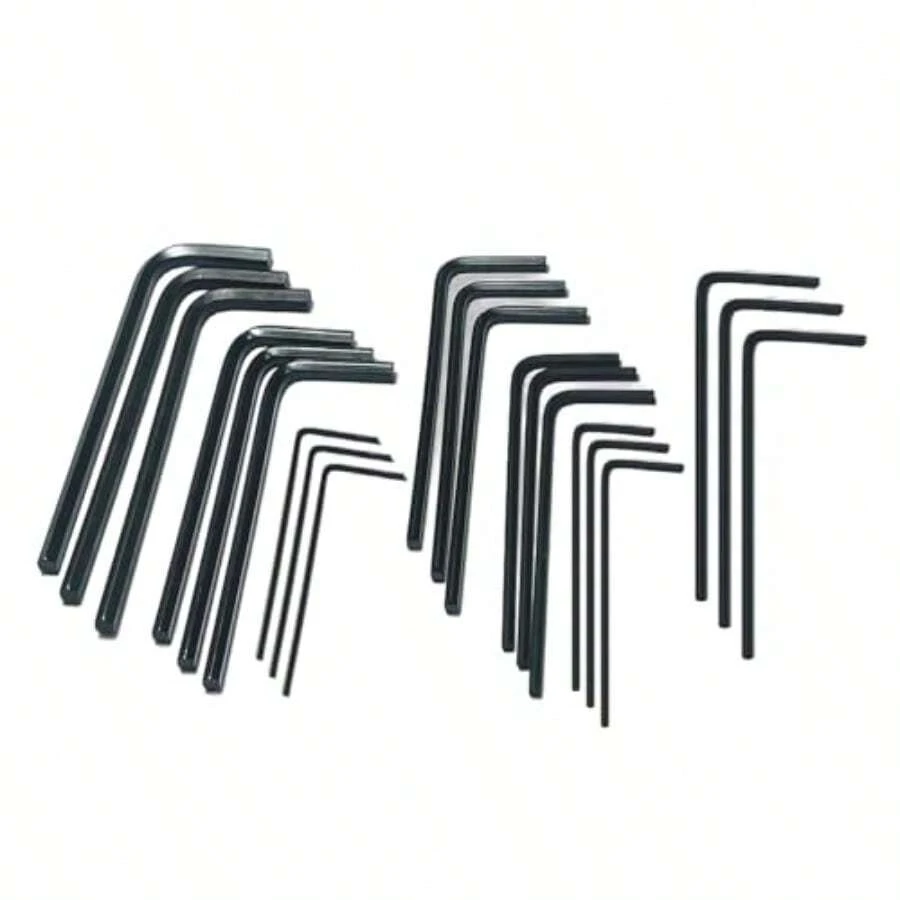 21pcs Set, Wrench Sets Tool Kit, Imperial L Shape Micro Allen Wrench, 0.028, 0.035, 0.05, 1/16", 5/64", 3/32", 7/64", Each 3 Set - Black - View 1