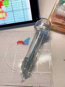 2.6mm 像素藝術自動串珠機械筆，增強可視度，透明可見外殼，舒適手柄，便攜式 DIY 像素珠手工藝項目工具 - A - 查看 9